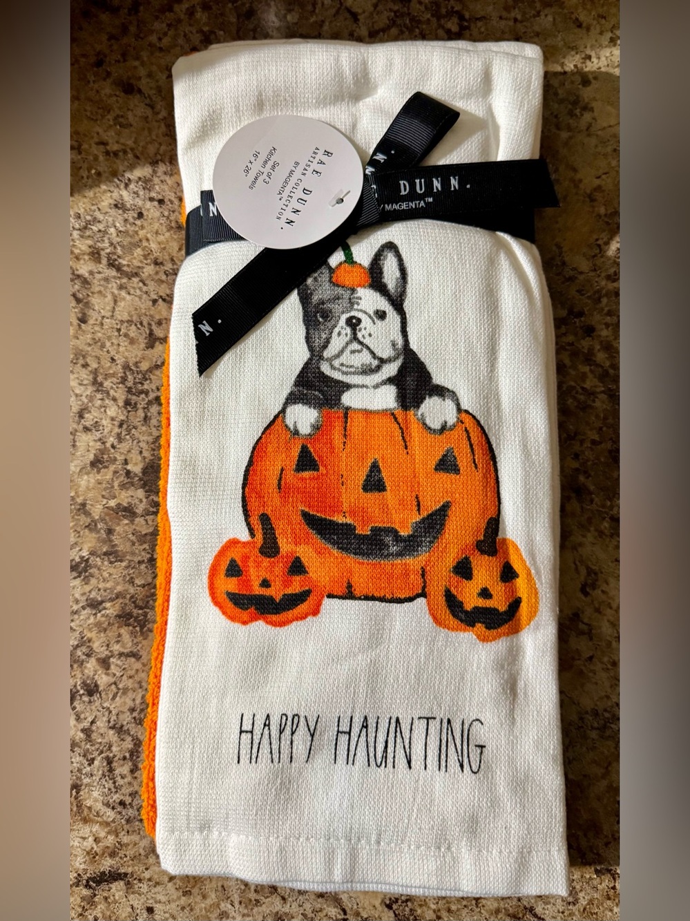Rae Dunn Set of 3 Halloween Kitchen Towels NWT